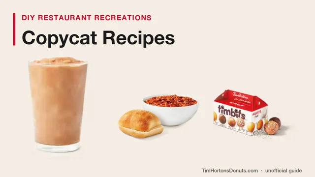 Tim Hortons Original Iced Capp, hot beef chili and an assortment of glazed Timbits