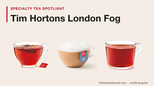 Tim Hortons London Fog, specialty tea and steeped tea